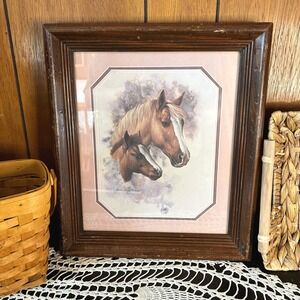 Doris Scott Nelson Framed Art Print Horse & Foal Equine Wall Decor